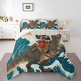 thumbnail image 1 of Erosebridal Bear Riding Dinosaur Bedding Twin Comforter Set,Cartoon Wildlife Down Comforter,Animal Decor,Reversible,Lightweight,2-Piece, 1 of 7