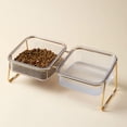 thumbnail image 2 of Cat Raised Elevated Feeding Bowl Puppy Snacks w/ Holder Feeder Good for Double Bowl, 2 of 8