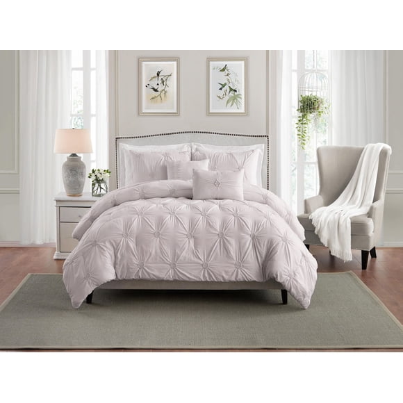 Floral Ruched Comforter Set