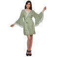 thumbnail image 2 of Moomaya Peignoir en Coton pour Femmes Robe de Chambre Imprimée Courte Peignoir de Douche Nuptiale, 2 of 6