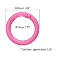 thumbnail image 2 of Unique Bargains Round Spring O Rings, 27mm/ 1.06' Trigger Buckle Snap, Carbon Steel Pink, 4 Pack, 2 of 5