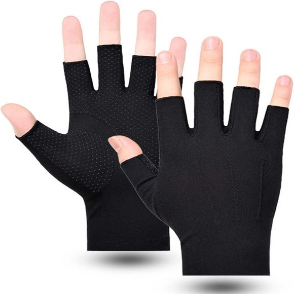 MesaSe Gants de Conduite Demi-Doigt pour Hommes Femmes Gants à Écran Tactile Protection UV Été Gants de Protection Solaire Coton Respirant Antidérapant Cyclisme Golf Pêche Mitaines Sans Doigts pour Extérieur