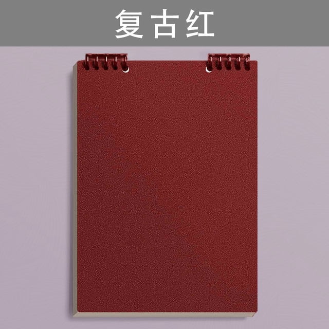 Loose Leaf Folder Notebook A5 Blank Ruling Spiral Binding Portable Note Taking Organizer Planner Red Paper Creative Writing Journal Red