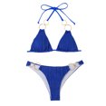 thumbnail image 4 of Penkiiy Cheeky Triangle Bikini Sets for Women Sexy String Bathing Suit 2 Piece S Blue, 4 of 4