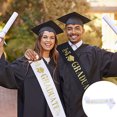 thumbnail image 2 of Class Of 2025 Graduation Sash With Gold Glitter Letters Elegant Satin Stole For Party Cheer Celebrations, 2 of 7