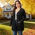 thumbnail image 4 of AviBest Plus Size Cardigans for Women Lightweight Long Sleeve Open Front Button Up Fall Thin Cardigans with Pockets, 1XL-5XL, 4 of 6
