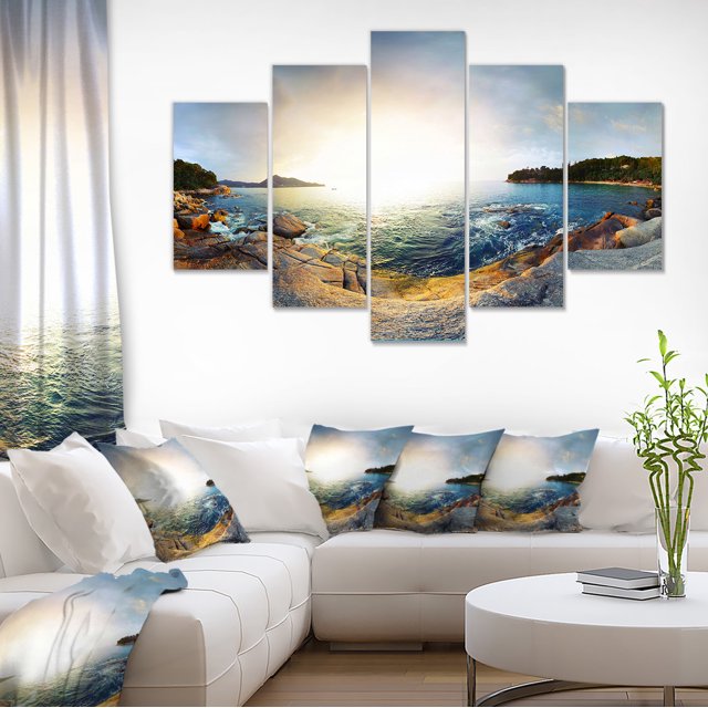Rocky Coast in Andaman Sea - Landscape Canvas Art Print