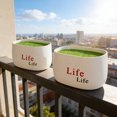 thumbnail image 4 of Weloille Round Thickened Plastic Flower Pot 2 Pieces, Flocked Surface Plant Pot Set, Drainage Hole Planter, Multi-Size Decorative Plant Container for Garden Balcony Home, 4 of 6