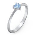 thumbnail image 3 of Bague Pierre de Naissance en Forme de Cœur - Topaze Bleue (Décembre), 3 of 6