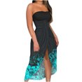 thumbnail image 1 of Birdeem Robe Longue d'Été Sans Bretelles à Imprimé pour Femme, Robe Fendue de Plage, Robe de Fête et de Boîte de Nuit, 1 of 5