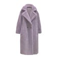 thumbnail image 5 of LOVZFMLL Vestes pour Femmes Manteau à Manches Longues en Cheveux d'Agneau Col Chaud, 5 of 5