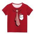 thumbnail image 3 of Penkiiy Garçons Filles Enfants T-Shirts Graphiques 3D à Nouer Imprimés, T-Shirts Originaux Col Rond Manches Courtes 7 Ans Rouge, 3 of 3