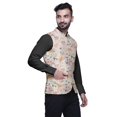 thumbnail image 3 of Atasi Floral Printed Wedding Jackets For Men Nehru Jacket Waist Coat For Festive Season-Large, 3 of 6