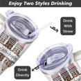 thumbnail image 4 of Gobelet 40 Oz avec Poignée et Paille Isolé Double Paroi en Acier Inoxydable Tasse de Voyage Boîte Cadeau Gobelet Réutilisable Tasse de Café de Voyage pour Bureau Tasse de Bière Isolée Portable pour Boissons Chaudes et Froides, 4 of 5