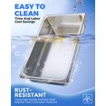 thumbnail image 5 of WantJoin Steam Table Hotel Pans with Lid 1/1 Full Size 4 Inch Deep 4 Pack Stainless Steel Metal Tray Sets Food Storage Container Restaurant Chafing Dishes Commercial Buffet Warmer Catering Supplies, 5 of 5