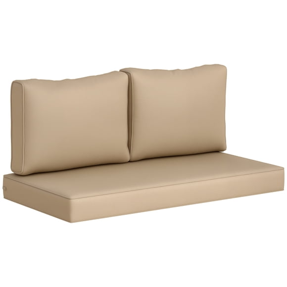 Outsunny 2 Seater Outdoor Seat Cushions Patio Furniture Cushions Beige