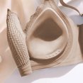 thumbnail image 4 of VEKDONE Woman's Embroidery Back Buckle Thin Style Ventilate Bra Without Steel Rim Khaki XXL, 4 of 5