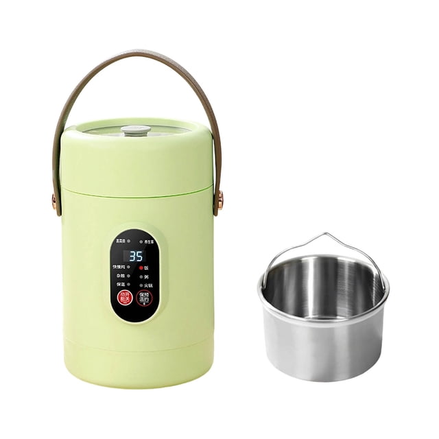 FEISHENTT Mini Electric Cooker with Visual Lid Portable Stewing Cooking Pot for Rice Eggs Noodles Porridge