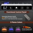 thumbnail image 4 of Costway 70" TV Stand with 26" Electric Fireplace Insert Remote Control for 75" TV Black, 4 of 7