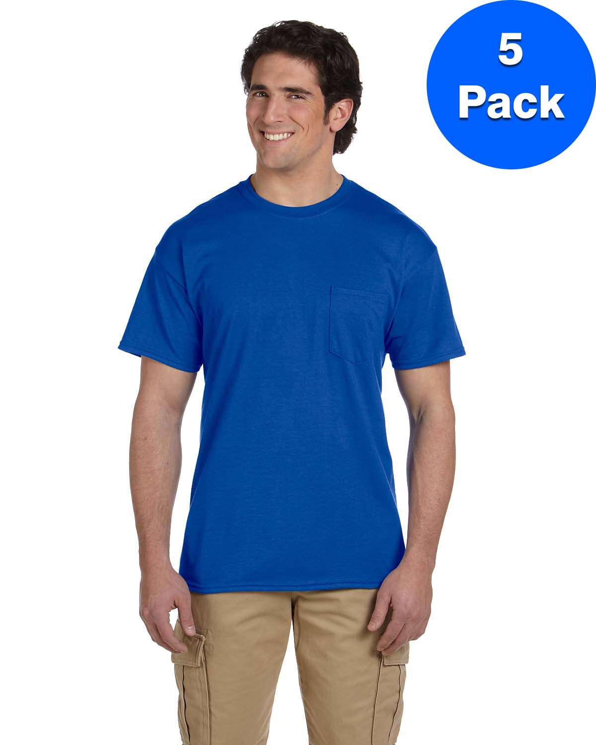Gildan Men's 50/50 Pocket T-Shirt - G830 (Pack Of 5)