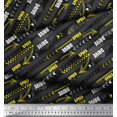 thumbnail image 3 of Soimoi Black Moss Georgette Fabric Brush Stroke & Speed Drive Text Decor Fabric Printed Yard 42 Inch Wide, 3 of 3