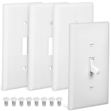 KAKOWELY Toggle Switch Cover 4pcs Toggle Switch Plate Wall Plate Toggle Switch Guard Decorative Switch Plate Cover Electrical Light Switch Cover Wall Plate