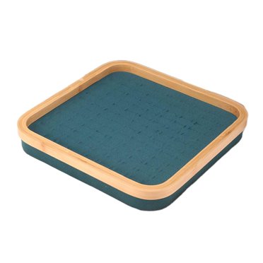 tamizeot Jewelry Organizer Pendants Earrings Jewelry Tray Home for Countertop Counter Green 30x30x4.5cm