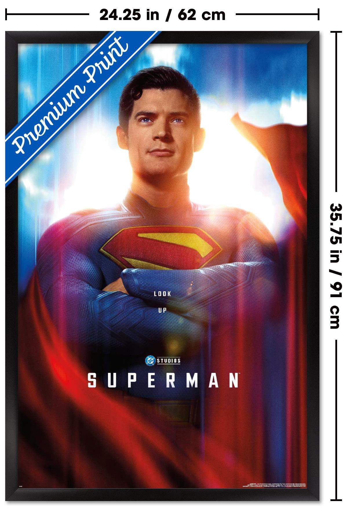 DC Studios Superman (2025) - Close-Up One Sheet Wall Poster, 22.375" x 34" Framed