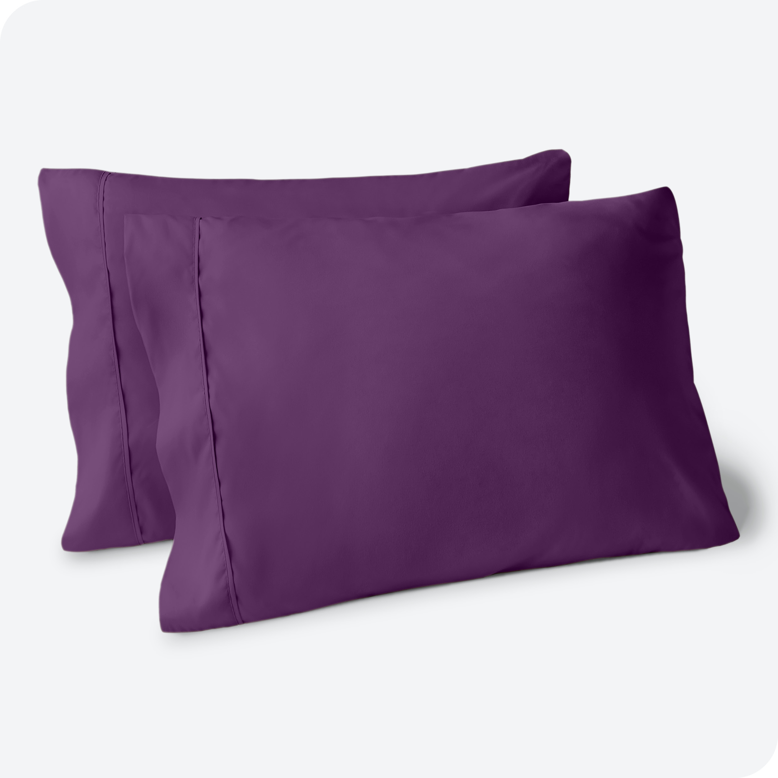 Bare Home Pillowcase Set - Premium 1800 Collection - Double Brushed - Ultra Soft - King Size, Plum, 2 Count
