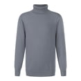 thumbnail image 1 of RUNQHUI Enfants Garçons Filles Hiver Chaud Côtelé Col Roulé Manches Longues Tricoté Chandail Chandail Hauts Blouse Gris 130, 1 of 5