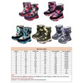 thumbnail image 2 of MAWCLOS Bottes Mi-Mollet Unisexes Bout Rond Chaussures d'Hiver Plateforme Antidérapantes Botte de Neige Doublée Peluche Randonnée Chaussure Chaude Camouflage Bleu 3Y, 2 of 9