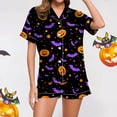 thumbnail image 2 of Kcodviy Pyjama Décontracté d'Halloween Imprimé pour Femmes Pyjama Court et Ensemble de Shorts Ensemble de Pyjama de Mariée pour Femmes Pyjama pour Ados Pyjama Court Ensemble de Pyjama pour Femmes à Manches Longues, 2 of 6