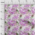 thumbnail image 2 of oneOone Velvet Fuschia Pink Fabric Florals Craft Projects Decor Fabric Printed By The Yard 58 Inch Wide, 2 of 4