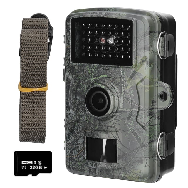 16MP 1080P Portable Day Night Photo Video Taking Trail Multi-function Outdoor Huntings Animal Observation House Monitoring Photo Video Taking IP66 Waterproof with 38 Infrared Lights