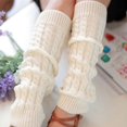thumbnail image 3 of Women Knit Crochet Boot Cuffs Toppers Short Ankle Socks Winter Shell Leg Warmer, 3 of 6