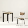 thumbnail image 3 of HOMCOM Ensemble de Table à Manger pour 2, Table de Cuisine Carrée et Chaises Brun Rustique, 3 of 10