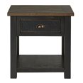 thumbnail image 1 of Martin Svensson Home Solid Wood End Table, Black with Brown Top, 1 of 2