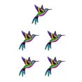 thumbnail image 3 of Wweixi Iron Hummingbird Hanging Home Decor Crafts Ornament Birds Outdoor Pink 5Set, 3 of 6