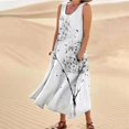 thumbnail image 4 of TJAZFJPA Robe Pailletée Mode Femme Col Rond Décontractée Imprimé Pissenlit 3D Sans Poignets Poche Longue Robe Débardeur Robe Décontractée Robes d'Été pour Femmes Robe Formelle Femme Élégante, 4 of 6