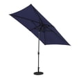 thumbnail image 2 of Nassau 6.5-ft x 10-ft Rectangular Market Umbrella with LED Bulb Lights - Navy Blue - Breez-Tex, 2 of 9