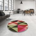 thumbnail image 4 of Ahgly Company Tapis d'Intérieur Lavables en Machine, Rectangle de Transition Tomate Rouge, 7' x 9', 4 of 7