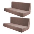 thumbnail image 4 of funtasica 4 Pieces Camper Cushion Covers Camper Cushion Slipcovers Soft RV Seat Covers Light Coffee, 4 of 9