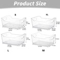 thumbnail image 3 of 1PC Produce Storage Storage Boxes Storage Bags Large Deep Plastic Storage Boxes With Disposal Bathroom Organize Countertop Makeup Organizers Organize Shelves Cabinets And Closet Decor White, 3 of 7