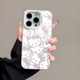 thumbnail image 1 of Sanrio Hello Kitty Cool Full Screen KT Phone Case For iPhone 15 14 13 12 11 Pro Max 8 7 Plus Candy Matte Shockproof Back Cover Fashion, 1 of 6