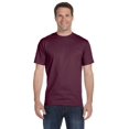 thumbnail image 2 of Hanes Mens 5.2 oz HEAVYWEIGHT Short Sleeve T-shirt, L, Maroon, 2 of 4