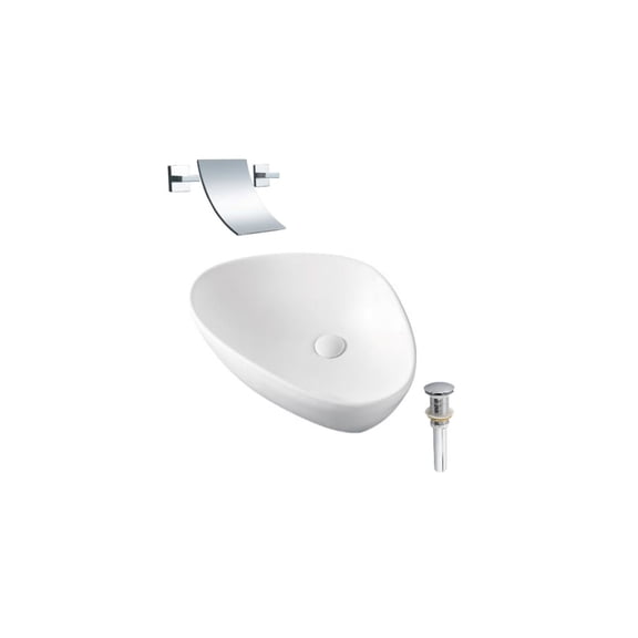 DROP Bath and Kitchen DR091226 Bathroom Vessel Sink Set