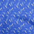 thumbnail image 1 of oneOone Velvet Blue Fabric Tropical Fabric For Sewing Printed Craft Fabric By The Yard 58 Inch Wide, 1 of 5