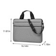 thumbnail image 3 of Yrmaups Laptop Bag, 15.6 Inch Shoulder Tote for Notebook, Polyester Padded Computer Case, Water Resistant Business Travel Briefcase, Fits 14.1 Inch, 3 of 7