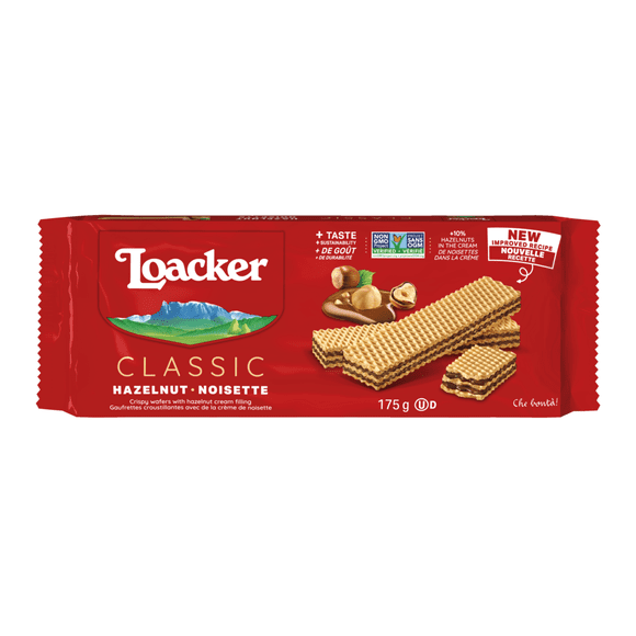 Loacker Wafer Hazelnut Baked Cookies 175GR