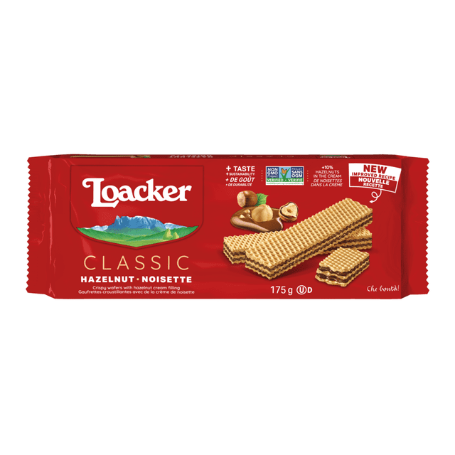 Loacker Wafer Hazelnut Baked Cookies 175GR